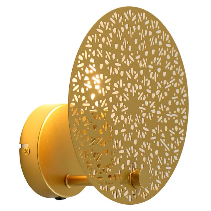 Design wandlamp messing, Sienna