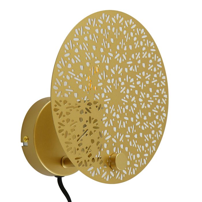 Design wandlamp messing, Sienna