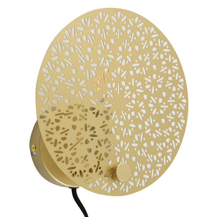 Design wandlamp messing, Sienna