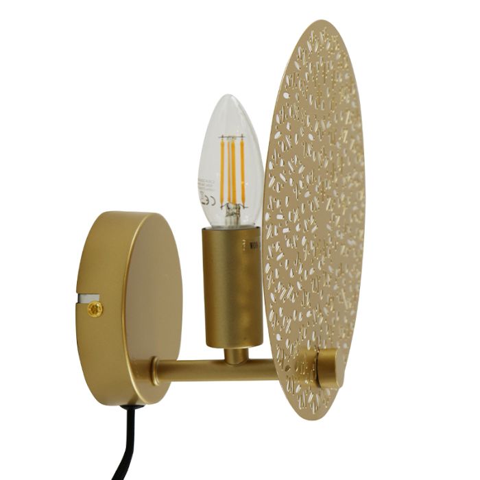 Design wandlamp messing, Sienna