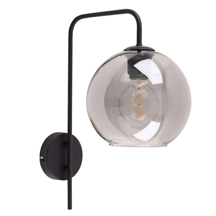 Design wandlamp grijs, Giada, met schakelaar