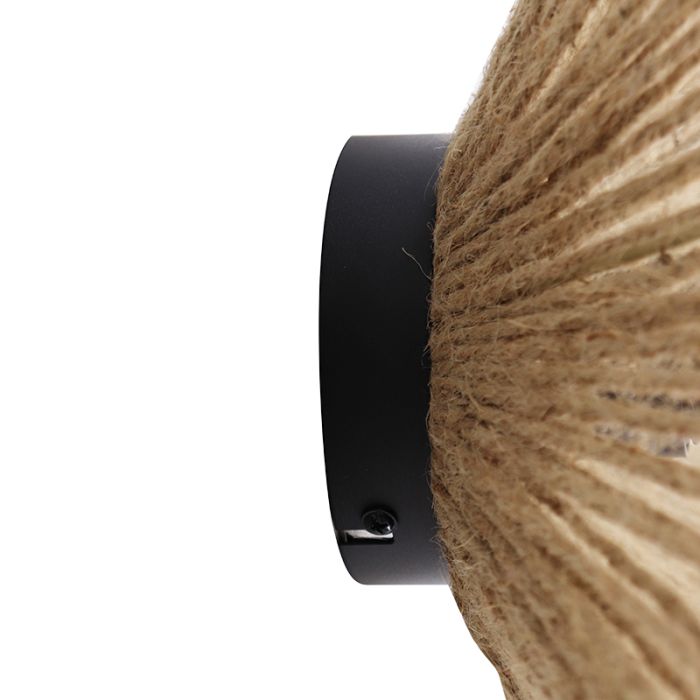 Landelijke wandlamp bruin, Annelot, met schakelaar
