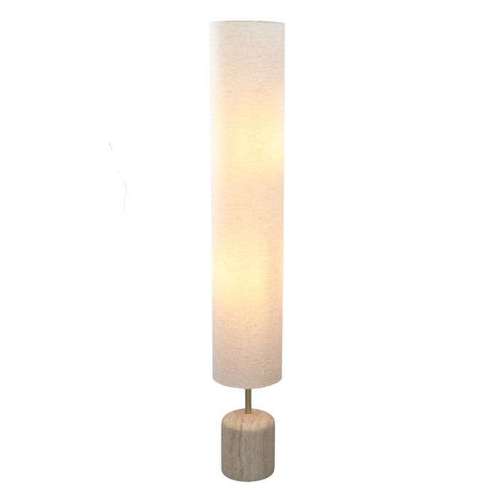 Moderne vloerlamp beige, Ghislaine, met schakelaar