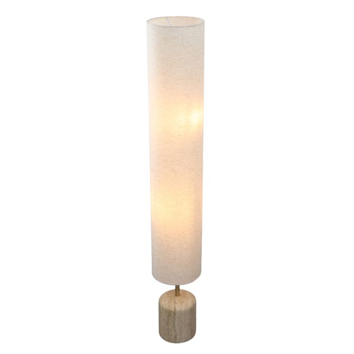 Moderne vloerlamp beige, Ghislaine, met schakelaar