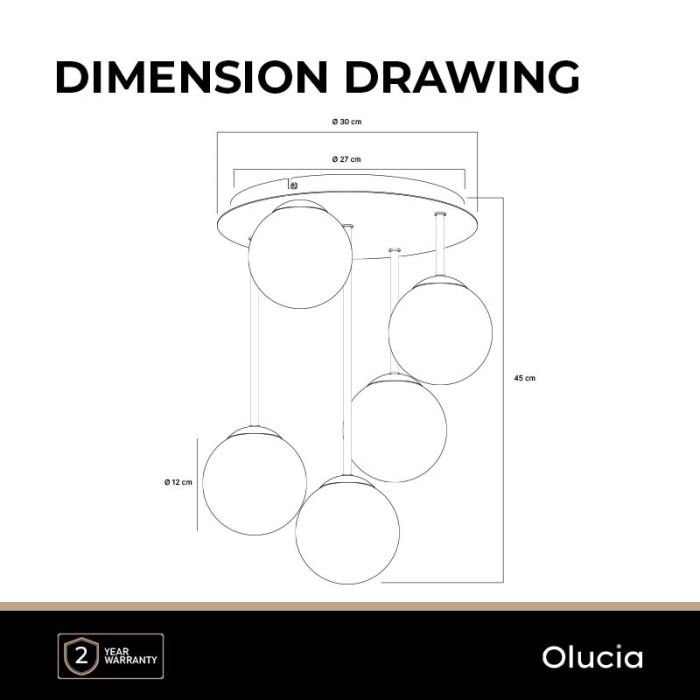 Design plafondlamp messing, Stacy