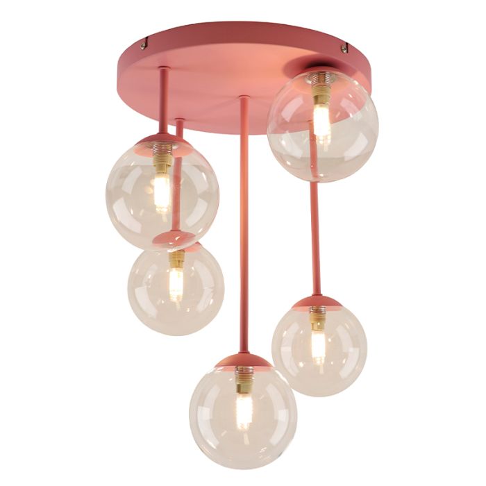 Design plafondlamp roze, Stacy