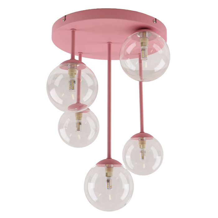 Design plafondlamp roze, Stacy