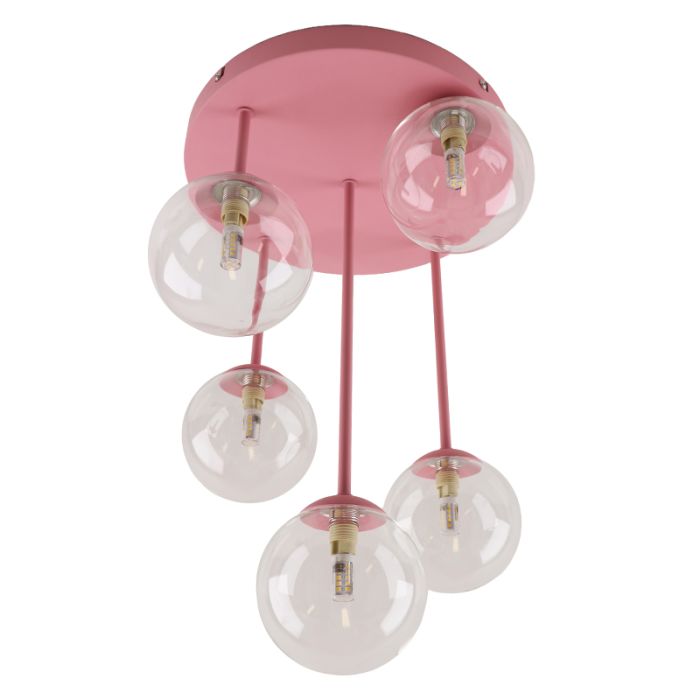Design plafondlamp roze, Stacy