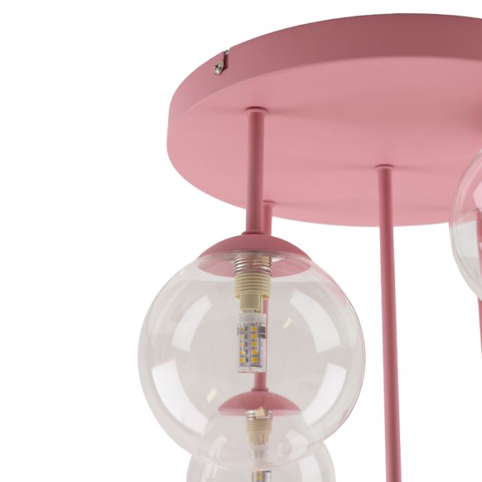 Design plafondlamp roze, Stacy