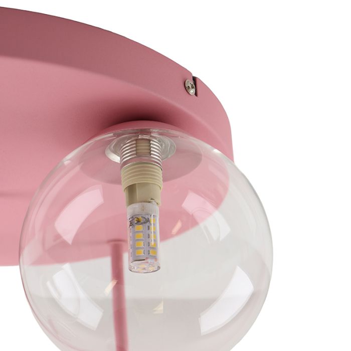 Design plafondlamp roze, Stacy