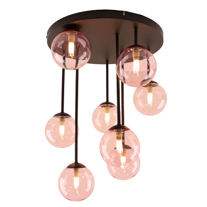 Design plafondlamp roze, Stacy