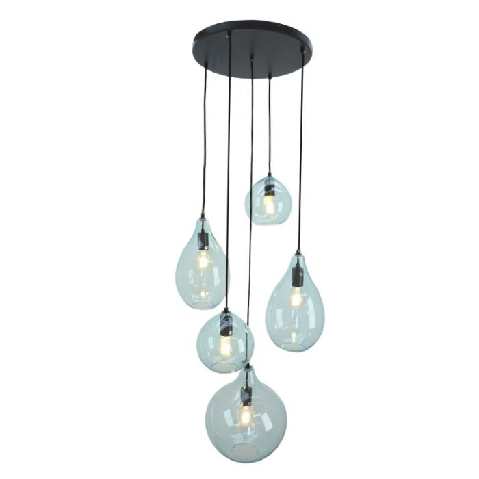 Design hanglamp blauw, Cees