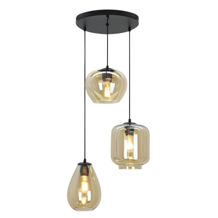 Moderne hanglamp amber, Caia