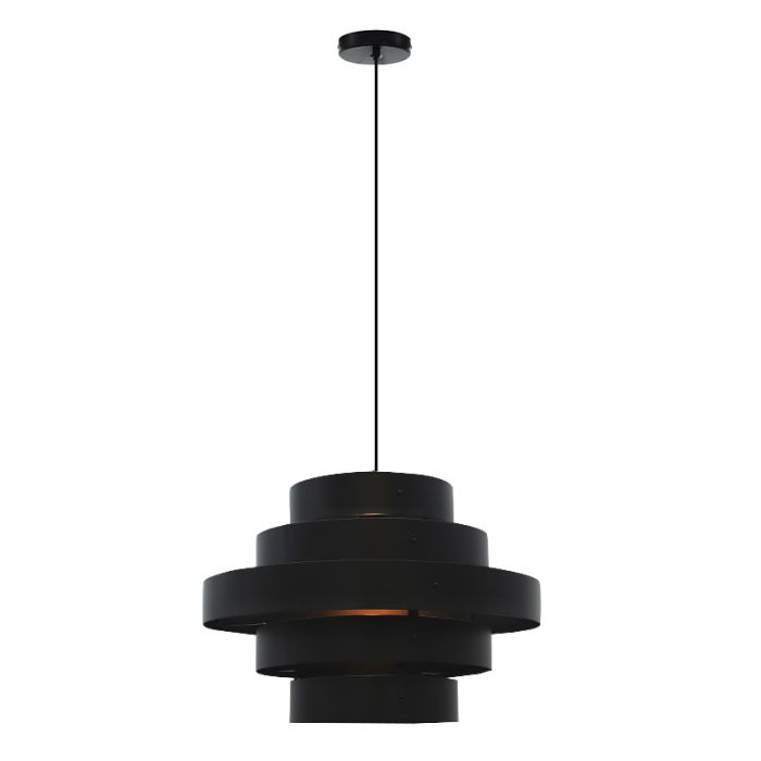 Landelijke hanglamp zwart, Jana