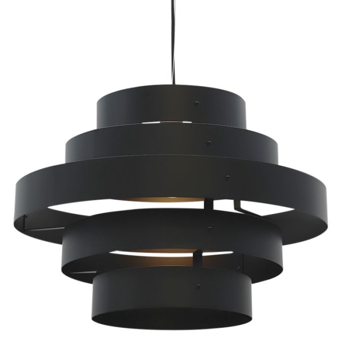 Landelijke hanglamp zwart, Jana