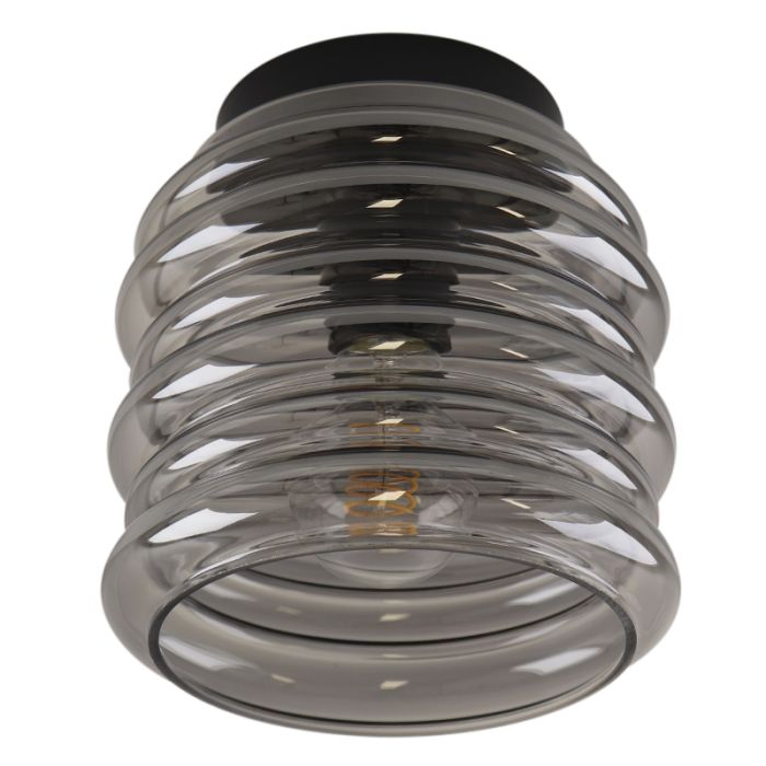 Glazen plafondlamp grijs, Karen