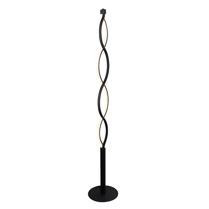 Design vloerlamp zwart, Kuno, 36W, 3000K LED, 3-staps dimbaar