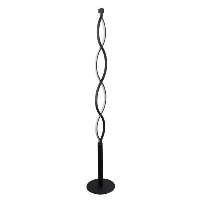 Design vloerlamp zwart, Kuno, 36W, 3000K LED, 3-staps dimbaar