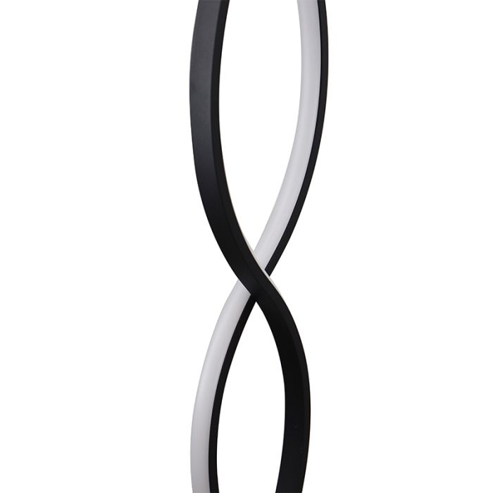 Design vloerlamp zwart, Kuno, 36W, 3000K LED, 3-staps dimbaar