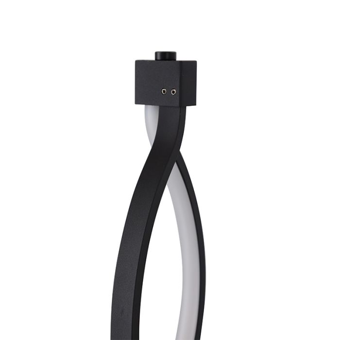 Design vloerlamp zwart, Kuno, 36W, 3000K LED, 3-staps dimbaar