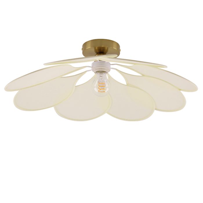 Landelijke plafondlamp crème, Nena