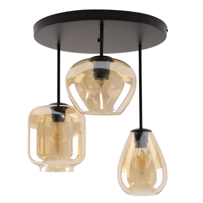 Moderne plafondlamp amber, Caia