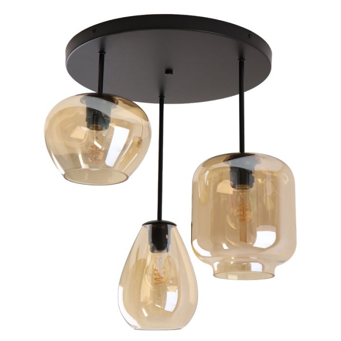 Moderne plafondlamp amber, Caia