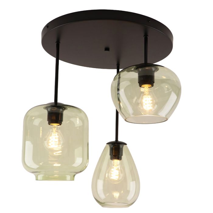 Moderne plafondlamp groen, Caia