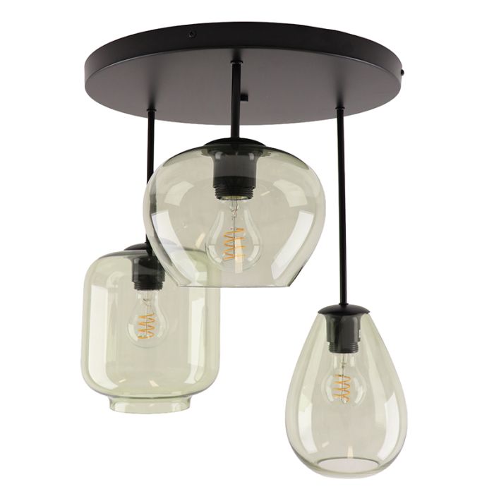 Moderne plafondlamp groen, Caia