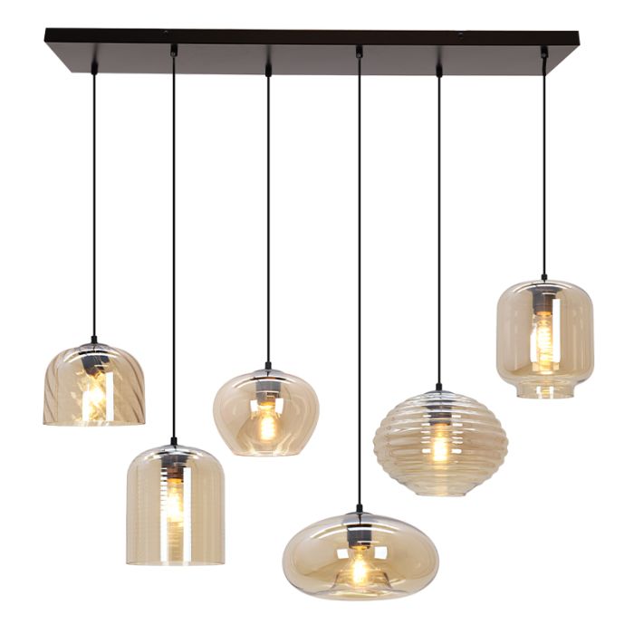 Moderne hanglamp amber, Caia