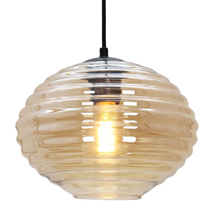 Moderne hanglamp amber, Caia