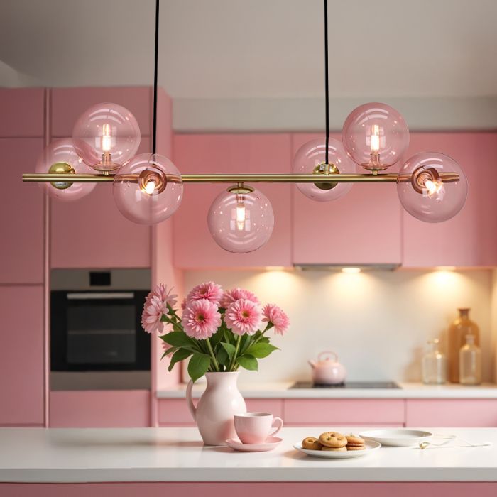Design hanglamp roze, Remo