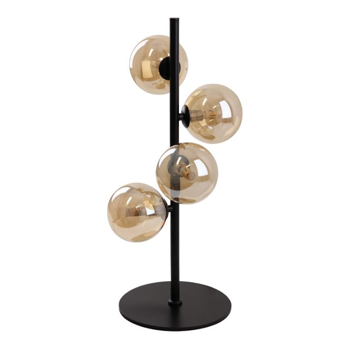 Design tafellamp amber, Remo, met schakelaar