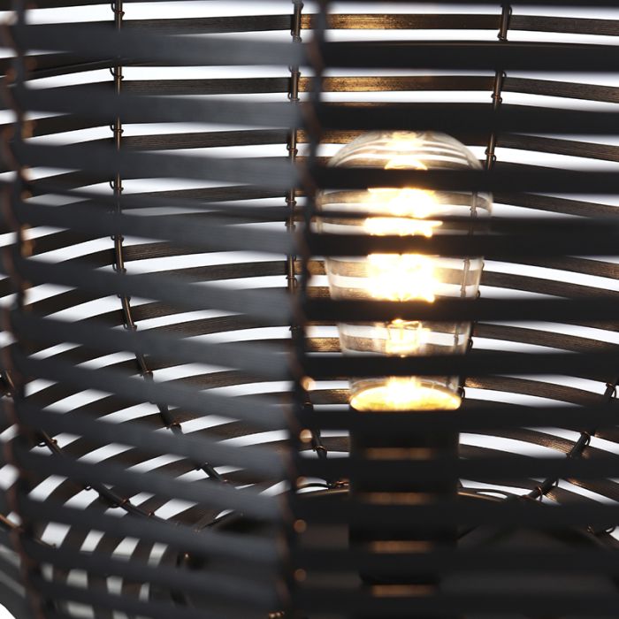 Industriële vloerlamp zwart, Pinar, met schakelaar