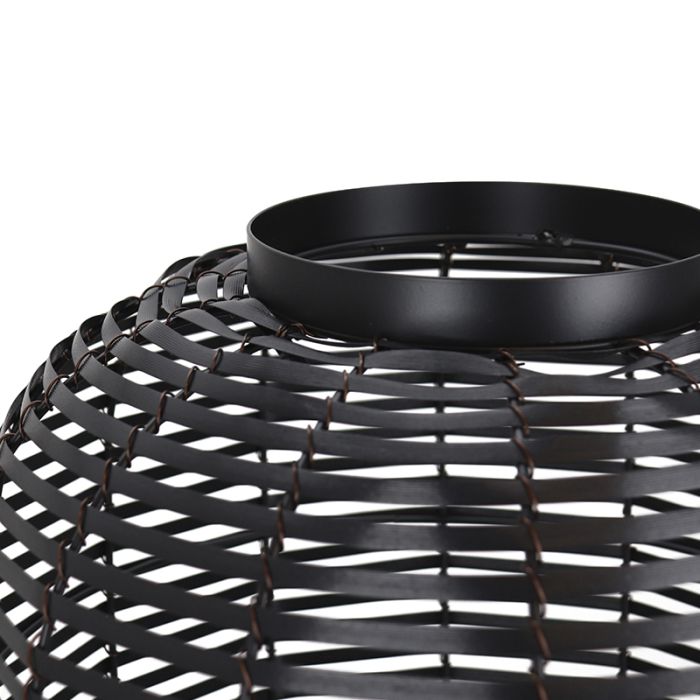 Industriële vloerlamp zwart, Pinar, met schakelaar
