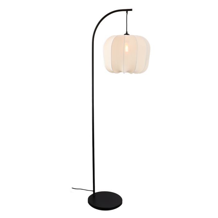 Moderne vloerlamp crème, Deborah, met schakelaar