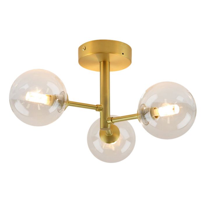 Moderne badkamer plafondlamp goud, Amer, IP44