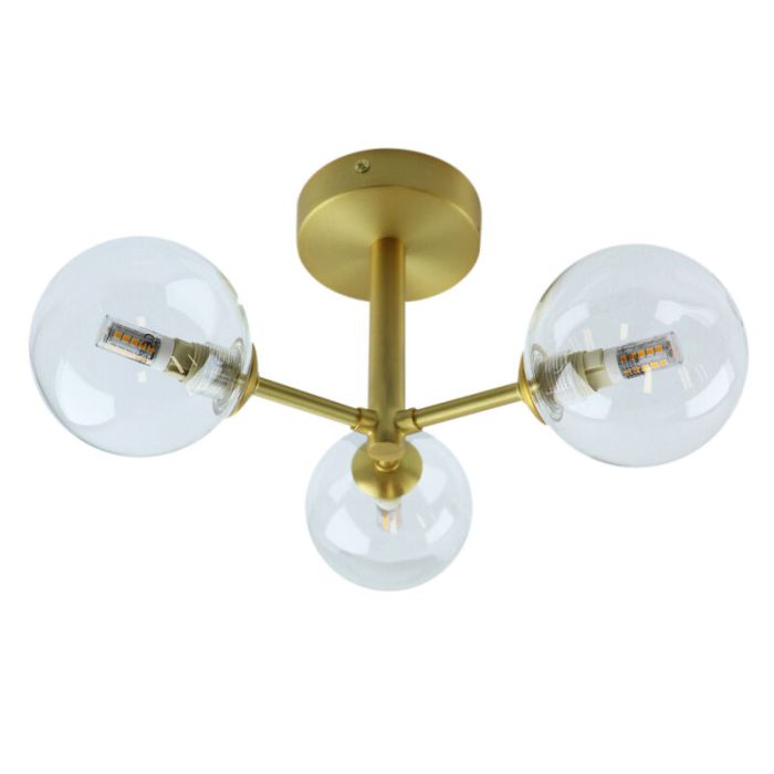 Moderne badkamer plafondlamp goud, Amer, IP44