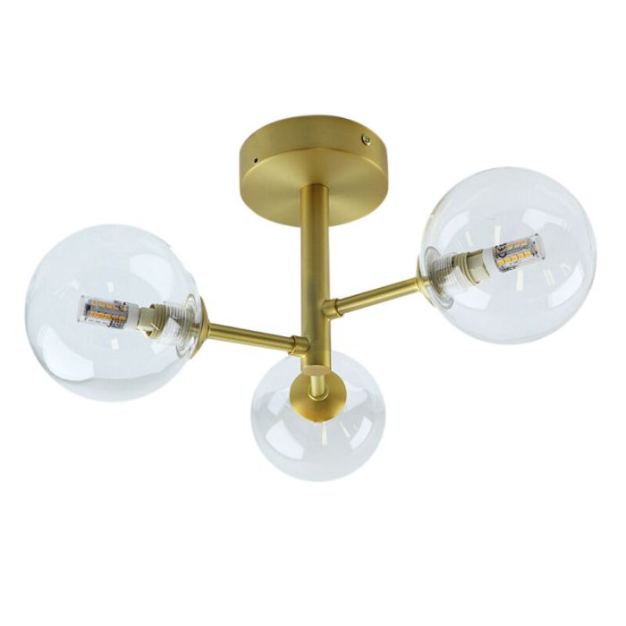 Moderne badkamer plafondlamp goud, Amer, IP44