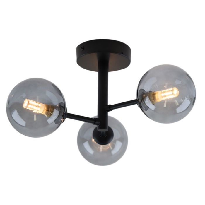 Moderne badkamer plafondlamp zwart, Amer, IP44