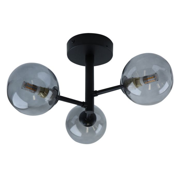 Moderne badkamer plafondlamp zwart, Amer, IP44