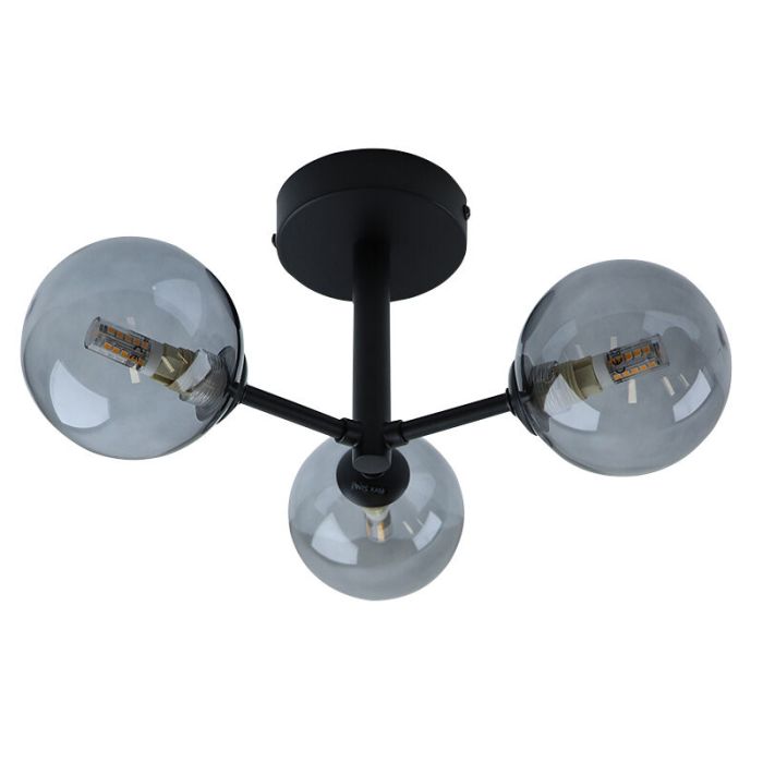 Moderne badkamer plafondlamp zwart, Amer, IP44