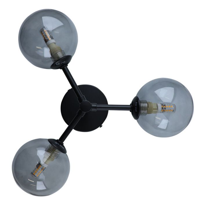 Moderne badkamer plafondlamp zwart, Amer, IP44