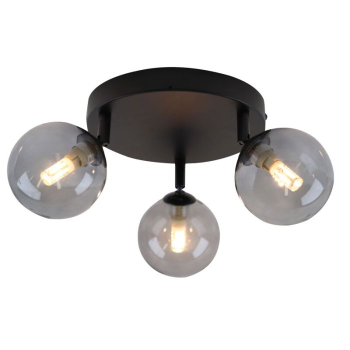 Moderne badkamer plafondlamp zwart, Amer, IP44