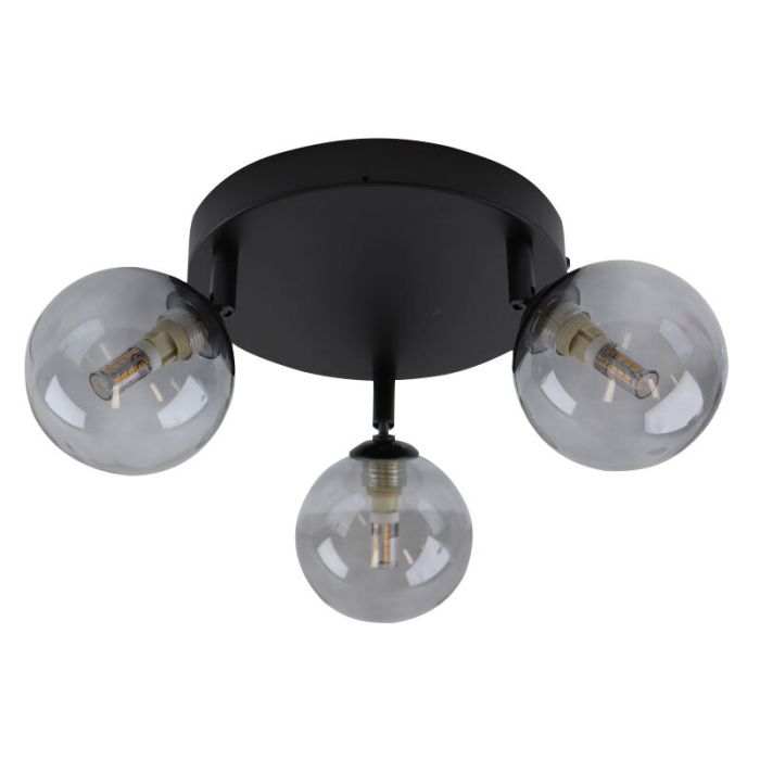 Moderne badkamer plafondlamp zwart, Amer, IP44