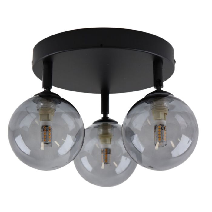 Moderne badkamer plafondlamp zwart, Amer, IP44