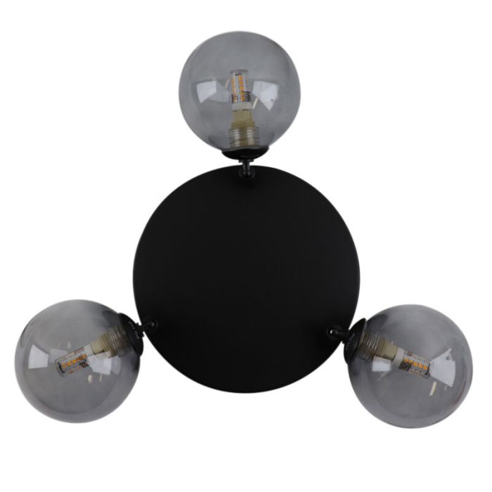 Moderne badkamer plafondlamp zwart, Amer, IP44