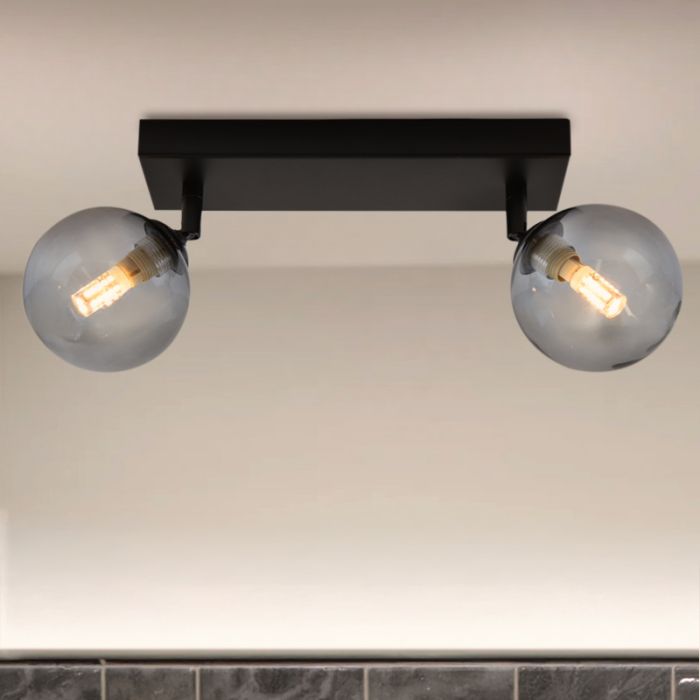 Moderne badkamer plafondlamp zwart, Amer, IP44