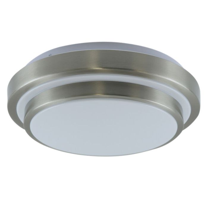Moderne badkamer plafondlamp nikkel, Jaro, 12W, 3000K LED, IP44