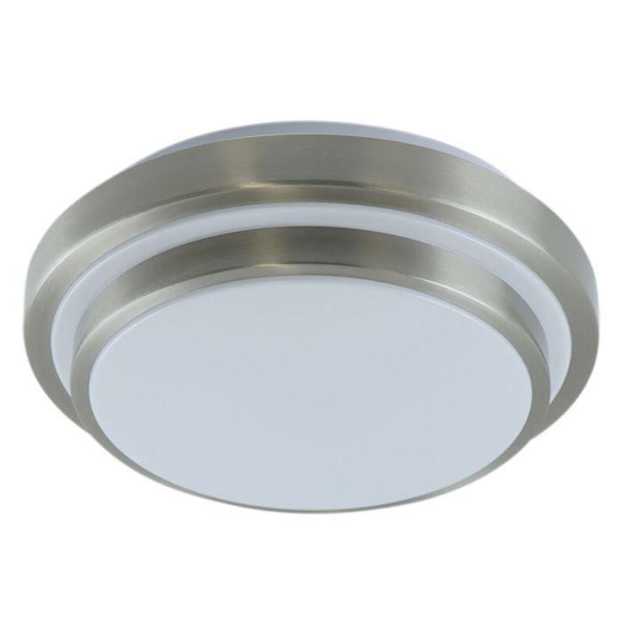 Moderne badkamer plafondlamp nikkel, Jaro, 12W, 3000K LED, IP44